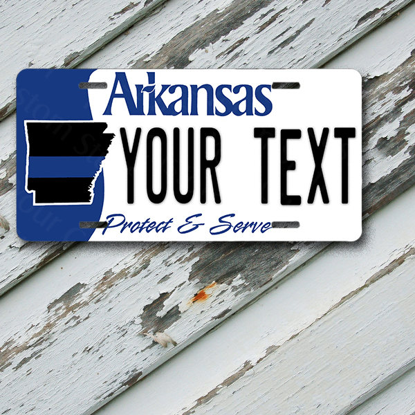 license-plate-arkansas-wave-2-protect-serve-customizable-6-x-12